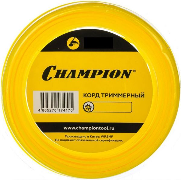 Леска для садовых триммеров Champion C5025 (2,4 мм, 12 м, звезда)