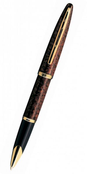 Ручка роллер WATERMAN Carene 41104 (S0700920) Amber GT (F) чернила: черный позолота 23К
