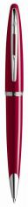 Ручка роллер WATERMAN Carene (S0839610) Glossy Red Lacquer ST (F) чернила: черный латунь посеребрение/никеле-палладиевое покрытие для защиты от окисления
