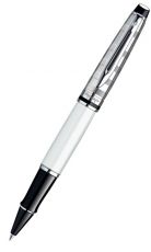 Ручка роллер WATERMAN Expert 3 (S0952420) Deluxe White CT (F) чернила: черный латунь блестящий хром